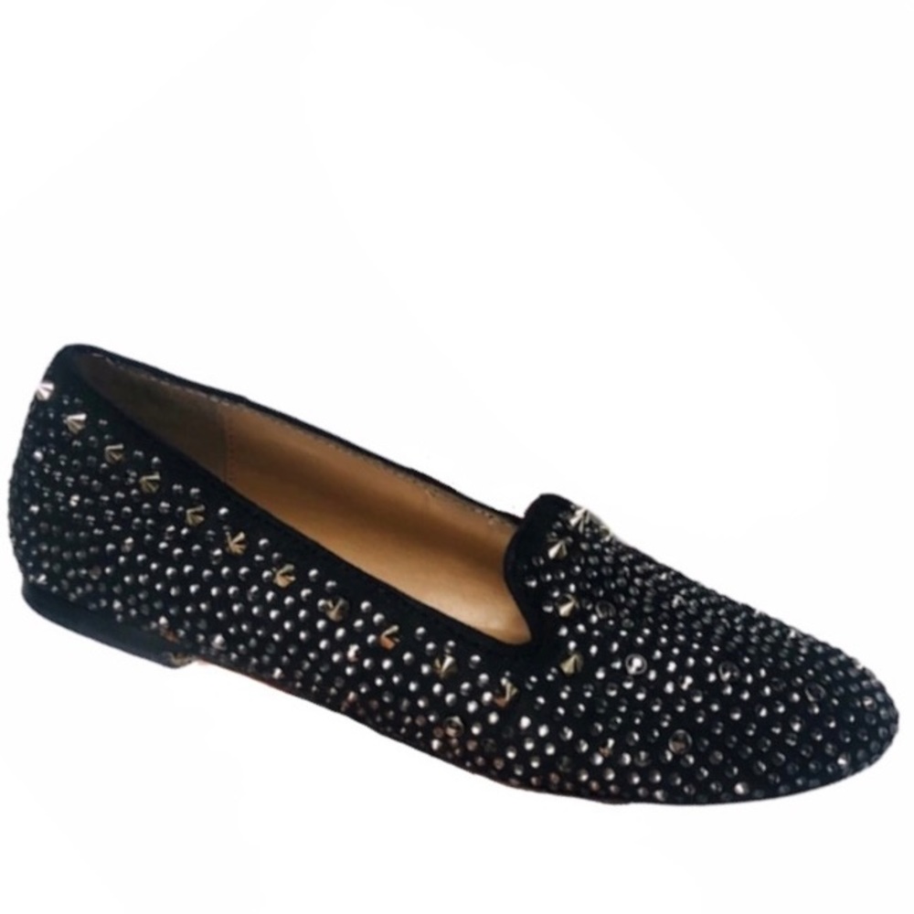 Steve Madden Granite Studded Rhinestone Flats 7